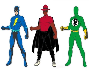 From Left to Right
Kid Flash
Jet Black
Thunderfist