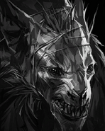 Portrait for Dezi as a werewolf.