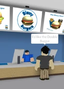 Bloxy Burger-0.jpg (74 KB) An employee on their cashier shift at Bloxy Burgers.