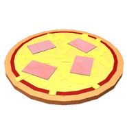 A Baked Ham Pizza