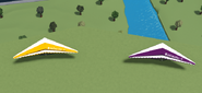Yellow and purple Gliders.