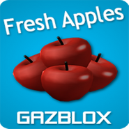 A poster for Gazblox's Apples.