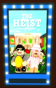 The poster for the film, inside the theater.