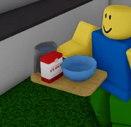 A player holding the ingredients.