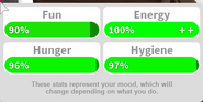 An old version of the mood menu (2019-2025)