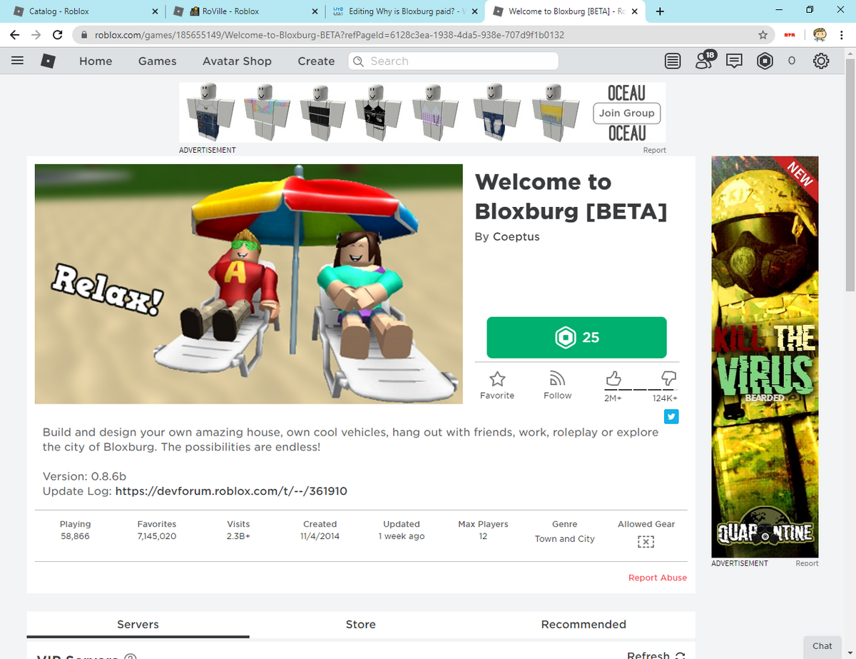 Wow Welcome to bloxburg is finally free! Anybody who plays it doesn't need  25 robux anymore! : r/GoCommitDie