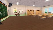 Room 201, the Language classroom.