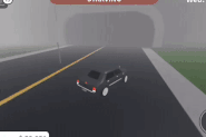 A player attempting to drive one of Bloxburg’s empty tunnels.