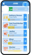 The current Jobs menu.