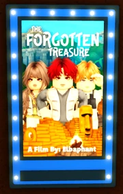 The poster for the film, inside the theater.