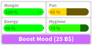 An old version of the mood menu (2017)