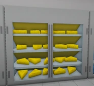 Cheese displayed at Bloxburg Fresh Food.