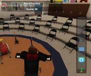 Extracurricular Activity: Band Practice (playing the piano)