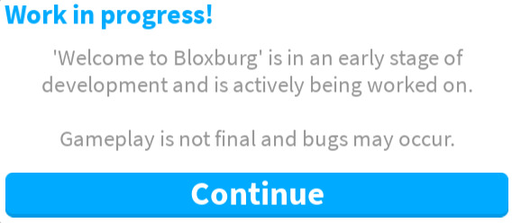 Main Menu, Welcome to Bloxburg Wiki