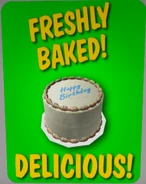 The Birthday Cake poster at Bloxburg Fresh Food.