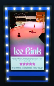 The poster for the film, inside the theater.