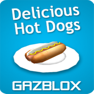 A poster for Gazblox's Hot Dogs.