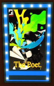 The poster for the film, inside the theater.