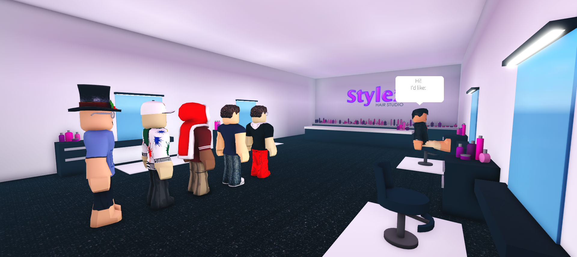 Stylez Hair Studio Welcome To Bloxburg Wikia Fandom - roblox studio make hair