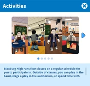 Information on other activities.