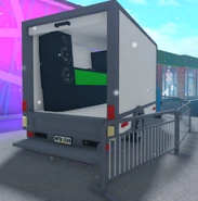 The DJ Booth loaded onto a truck.