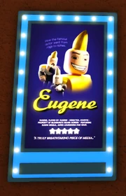 The poster for the film, inside the theater.