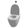 Rounded Modern Wall Toilet