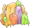 A Jelly Crystal found in the Living Infinite