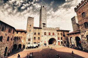A tower in Florence used as inspiration for Guild Hall
