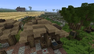 Example of a thatch roof that lacks shape and slope