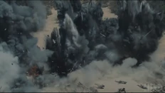 Nitro trap set off, explosion in front of the fort