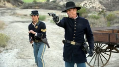 The Man in Black and Teddy get into a shoout-out with the soldiers