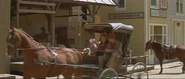 Horse buggy on the town street