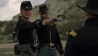 Guest soldiers wielding Remington Model 1875 revolvers
