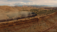 Westworld panorama with the train, full steam ahead