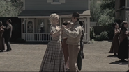 First generation hosts learning to dance on the main street of Escalante in the early days