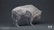 Behind the scenes: Host bison CGI concept art by Elastic (for Season Two opening titles)