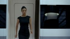 Meaeve exits the train to go back into Westworld