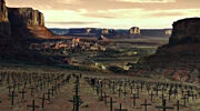 Field of crosses overlooking Pariah