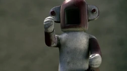 Strange hazmat figure