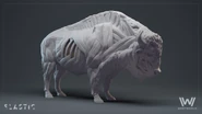 Behind the scenes: Host bison CGI concept art by Elastic (for Season Two opening titles)