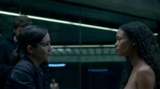 A decommissioned Maeve being examined by Elsie