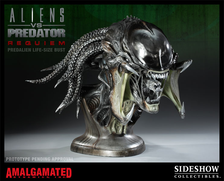 Sideshow AVP Aliens vs Predator PREDALIEN Concept Bust Maquette Statue  w/Shipper