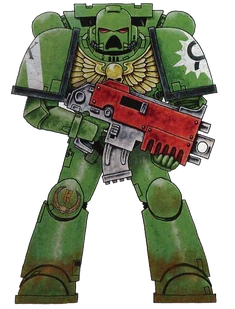 Brat Ation, 5. Kompania Zakonu Aurora, 10. Oddział Dewastatorów. Nagrodzony laurami za heroizm w Sektorze Vidar