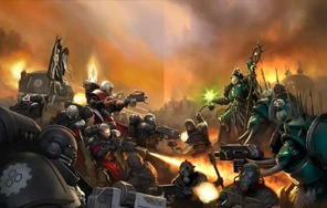 Adepta Sororitas i Adeptus Astartes walczący przeciw Chaosowi tysiąclecia po Erze Apostazji