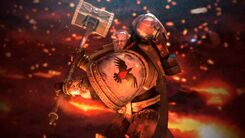 Gabriel Angelos jeszcze jako Kapitan III Kompanii Krwawych Kruków.