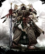 Mroczny Anioł z mieczem energetycznym