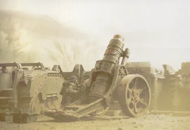 Trujący smog unosi się nad baterią 29 kompani artylerii 261