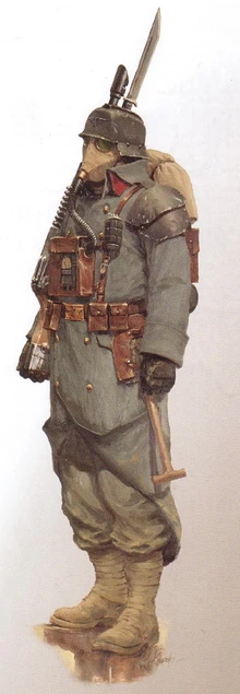 Gwardzista 566-648-87991-72-Draeta w pełnym umundurowaniu.