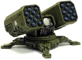 Wieżyczka rakietowa Hyperios gotowa do oddania strzału.